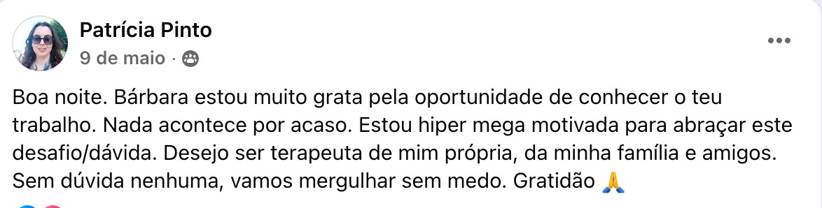 Depoimento de Patrícia Pinto